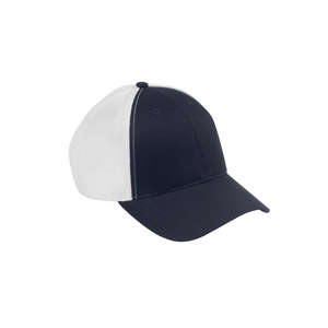 Big Accessories Old School Baseball Cap with Technical Mesh - Dark/All Blue, Navy/White