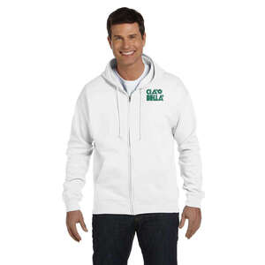 Custom Promotional Hanes 7.8 oz. 50/50 ComfortBlend Full-Zip Hoodie - White/Neutral