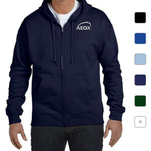 Custom Promotional Hanes 7.8 oz. 50/50 ComfortBlend Full-Zip Hoodie - Dark/Colors