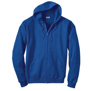 Hanes 7.8 oz. 50/50 ComfortBlend Full-Zip Hoodie - Dark/Colors Blue, Deep Royal
