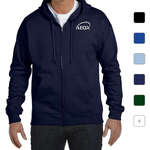 Logo Sweatshirts & Sweatpants - Hanes 7.8 oz. 50/50 ComfortBlend Full-Zip Hoodie - Dark/Colors