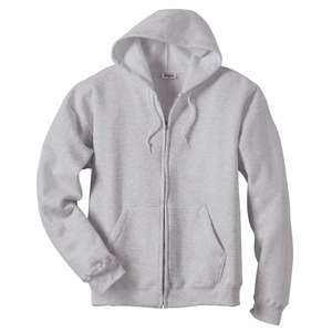 Hanes 7.8 oz. 50/50 ComfortBlend Full-Zip Hoodie - Light/Heather Steel, Light