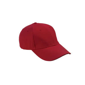 Adams 6-Panel Moisture Management Sandwich Cap - Dark/All Red/Black