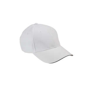 Adams 6-Panel Moisture Management Sandwich Cap - Dark/All White/Black