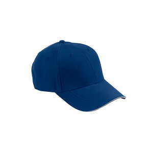 Adams 6-Panel Moisture Management Sandwich Cap - Dark/All Blue, Royal/White