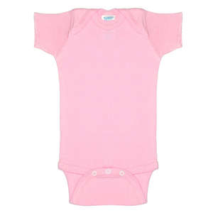 Rabbit Skins Infant Lap Shoulder Creeper - Dark/Colors Pink