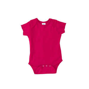 Rabbit Skins Infant Lap Shoulder Creeper - Dark/Colors Raspberry