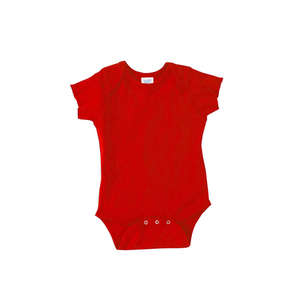 Rabbit Skins Infant Lap Shoulder Creeper - Dark/Colors Red