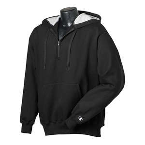 Champion Cotton Max Quarter-Zip Hoodie - Dark/All Black