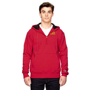 Custom Promotional Champion Cotton Max Quarter-Zip Hoodie - Dark/All