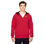 Custom Zippered Sweatshirts - Champion Cotton Max Quarter-Zip Hoodie - Dark/All