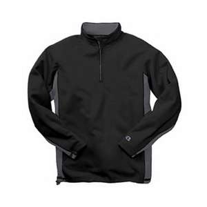 Champion Double Dry Performance Bonded Half-Zip Fleece - Dark/All Black/Stone