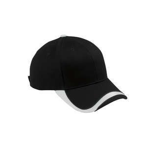 Big Accessories Sport Wave Baseball Cap - Dark/All Black/White