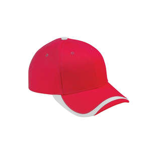 Big Accessories Sport Wave Baseball Cap - Dark/All Red/White