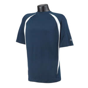 Champion Double Dry Elevation T-Shirt - Dark/All Blue, Vibe Navy/White