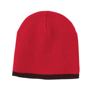 Big Accessories Knit Cap - Dark/All Red/Black