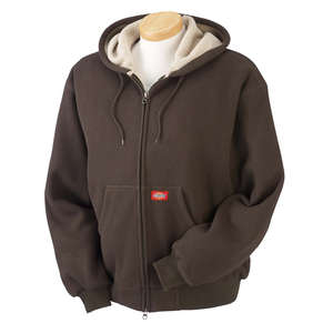 Dickies Bonded Waffle-Knit Hooded Jacket - Dark/All Brown, Dark