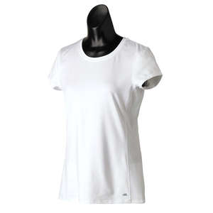 Alo Women's Mesh Back Performance T-Shirt - Dark/All White