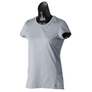 Alo Women's Mesh Back Performance T-Shirt - Dark/All Gray