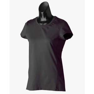 Alo Women's Mesh Back Performance T-Shirt - Dark/All Black