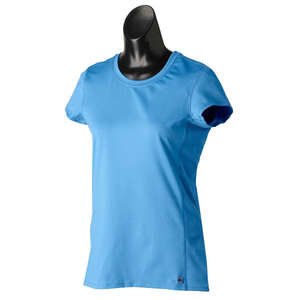 Alo Women's Mesh Back Performance T-Shirt - Dark/All Blue, Pacific