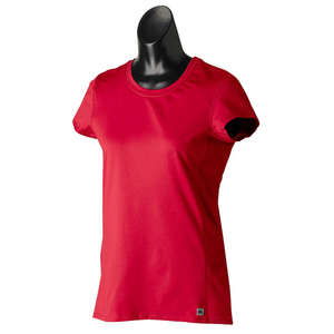 Alo Women's Mesh Back Performance T-Shirt - Dark/All Red