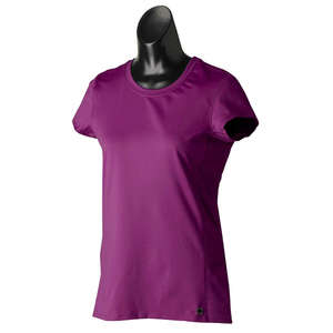 Alo Women's Mesh Back Performance T-Shirt - Dark/All Currant