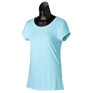 Alo Women's Short-Sleeve Bamboo T-Shirt - Dark/All Aqua/White