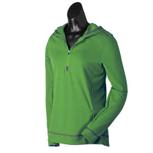 Alo Women's Long-Sleeve Half-Zip Pullover - Dark/All Green, Leaf/Gray, Slate