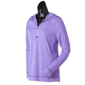 Alo Women's Long-Sleeve Half-Zip Pullover - Dark/All Lavender/Gray, Slate