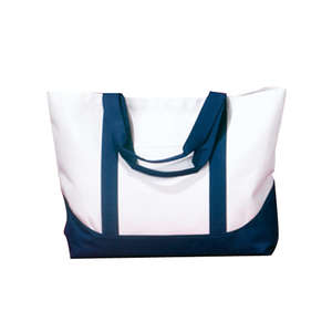 BAGedge Two-Tone Tote - Dark/All White/Blue, Navy