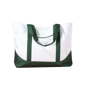 BAGedge Two-Tone Tote - Dark/All White/Green, Forest