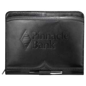 Custom Promotional Wingtip Zippered Padfolio