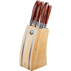 Custom Promotional Laguiole 5-Piece Knife Block Set