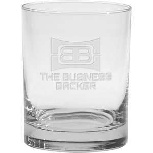 Custom Promotional 14 oz. Double Old Fashioned Glass, Deep Etched