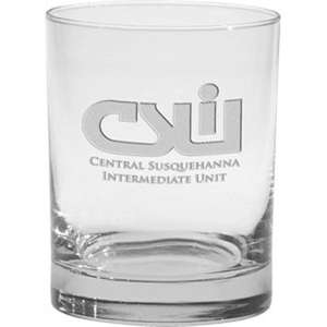 14 oz. Double Old Fashioned Glass, Deep Etched 