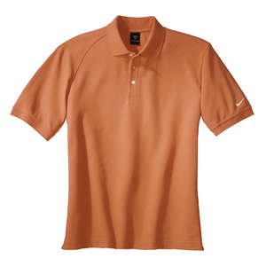 Nike Golf Pique Knit Sport Shirt - Dark/All Orange