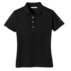Nike Golf Ladies Tech Basic Dri-Fit Sport Shirt - Dark/All Black