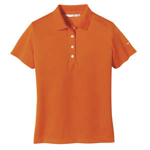 Nike Golf Ladies Tech Basic Dri-Fit Sport Shirt - Dark/All Orange, Blaze