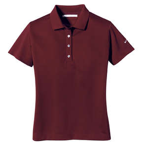 Nike Golf Ladies Tech Basic Dri-Fit Sport Shirt - Dark/All Red, Team