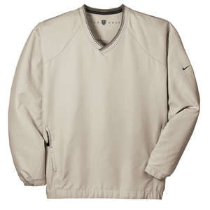 Nike Golf V-Neck Wind Shirt - Dark/All Gray, Birch