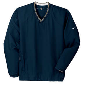 Nike Golf V-Neck Wind Shirt - Dark/All Blue, Navy