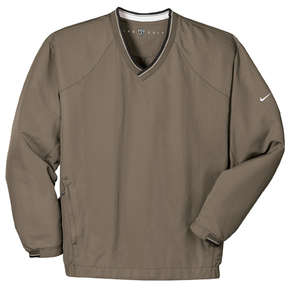 Nike Golf V-Neck Wind Shirt - Dark/All Khaki, Olive