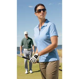 Nike Golf Ladies Dri-Fit Pique II Sport Shirt - Dark/All 