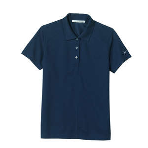 Nike Golf Ladies Dri-Fit Pique II Sport Shirt - Dark/All Blue, Navy
