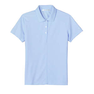 Nike Golf Ladies Dri-Fit Pique II Sport Shirt - Dark/All Blue, Ice