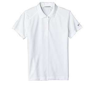 Nike Golf Ladies Dri-Fit Pique II Sport Shirt - Dark/All White