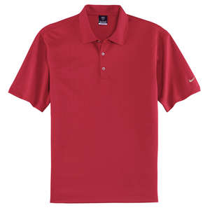 Nike Golf Dri-Fit UV Textured Sport Shirt - Dark/All Red, Sport