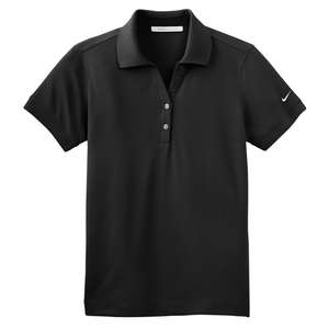 Nike Golf Ladies Dri-Fit Classic Sport Shirt - Dark/All Black