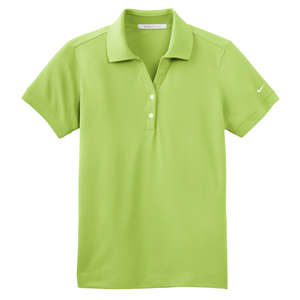 Nike Golf Ladies Dri-Fit Classic Sport Shirt - Dark/All Green, Vivid